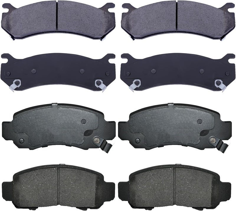 EXPPOWER Front Rear Ceramic Brake Pads Compatible for Cadillac,for Chevy Avalanche 1500,Silverado 1500,Suburban 1500,Tahoe,for GMC Sierra 1500,Yukon,Yukon XL 1500 - Image 1